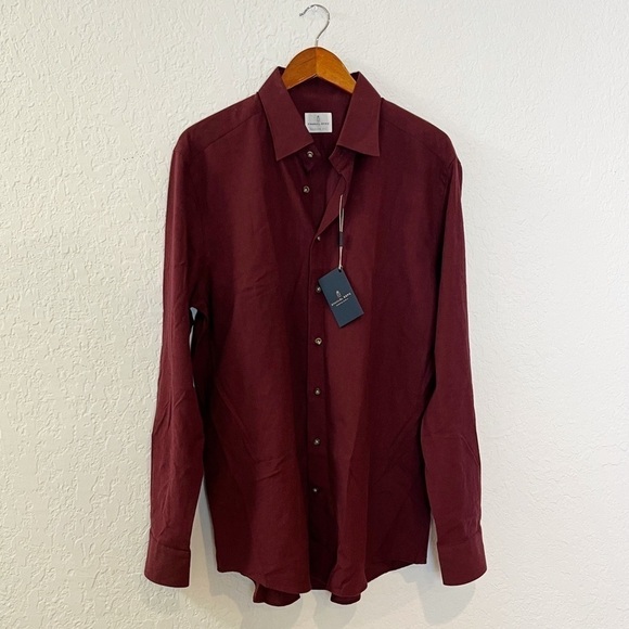 EMANUEL BERG Herringbone Flannel Modern Fit Shirt - Picture 2 of 7